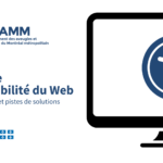 Conférence L'ABC de l'accessibilité du Web: sensibilisation et pistes de solutions. Logos du RAAMM et du CISSS de la Montérégie-Centre, installation Institut Nazareth et Louis-Braille.