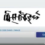 Exemple de CAPTCHA, boite avec écriture illisible