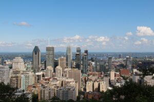 Vue d'immeubles à Montréal