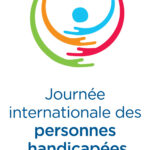 Illustration de cercles de couleurs avec l'inscription journée internationale des personnes handicapées, 3 décembre